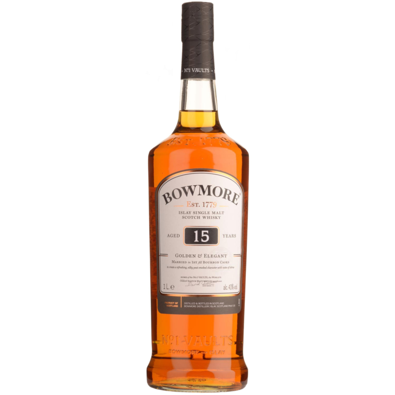 Bowmore, 15 years - Golden & Elegant 1 litre