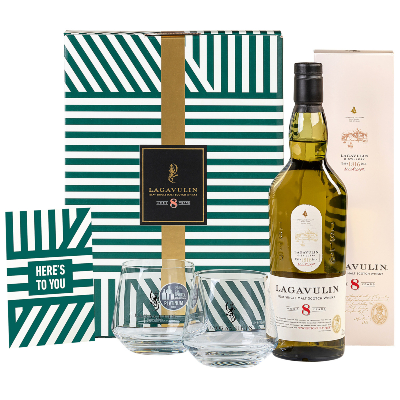 Lagavulin, 8 Y Giftpack 2 Glasses 70cl