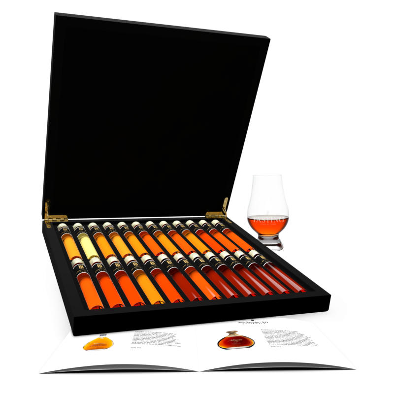 Rum Degustatie 24 tubes Proeverij set in houten cadeau kist