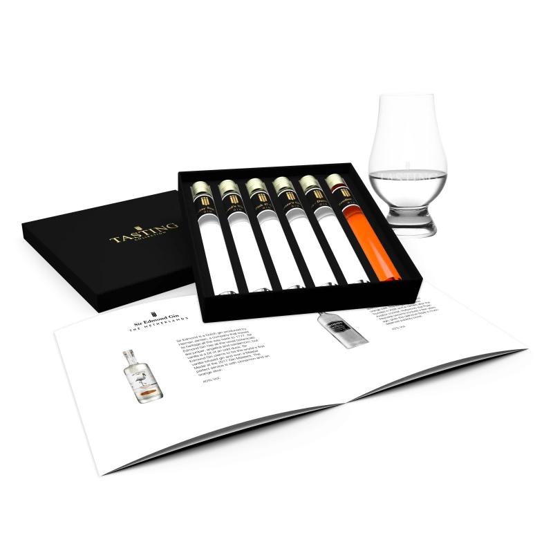 Gin Degustatie Proeverij Set 6 tubes Geschenkdoos Box Gin Degustatie Proeverij Set 6 tubes Geschenkdoos Box