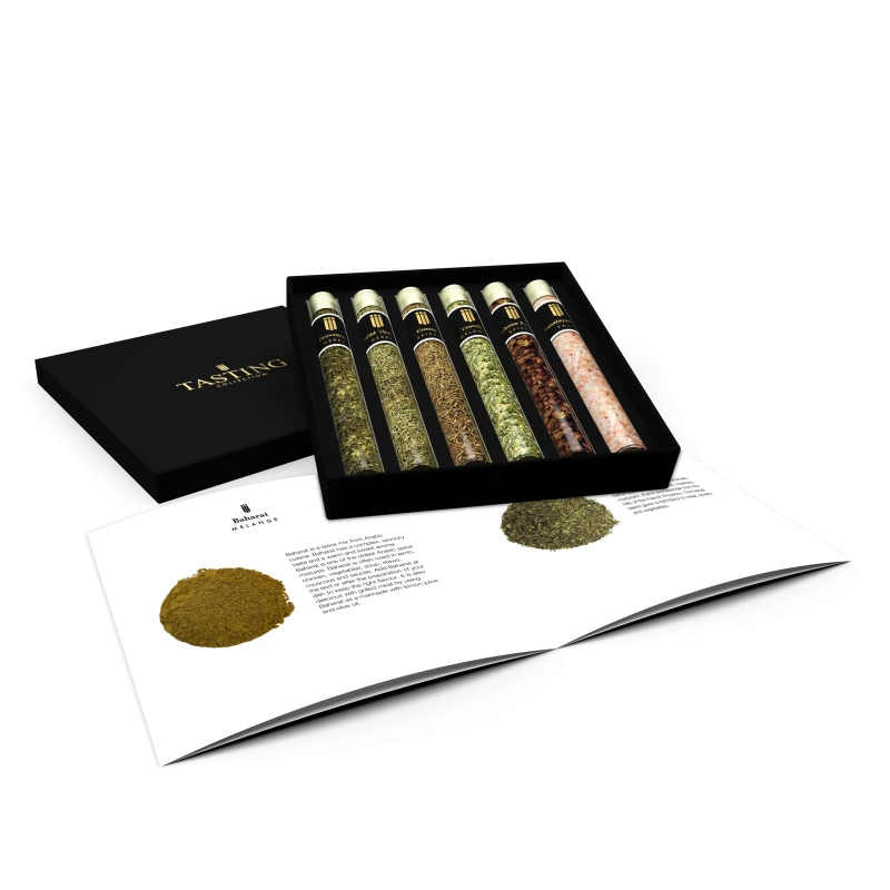 Kruiden & Specerijen Degustatie 6 Tubes Proeverij Cadeau Set in Geschenkdoos Box Kruiden & Specerijen Degustatie 6 Tubes Proeverij Cadeau Set in Geschenkdoos Box
