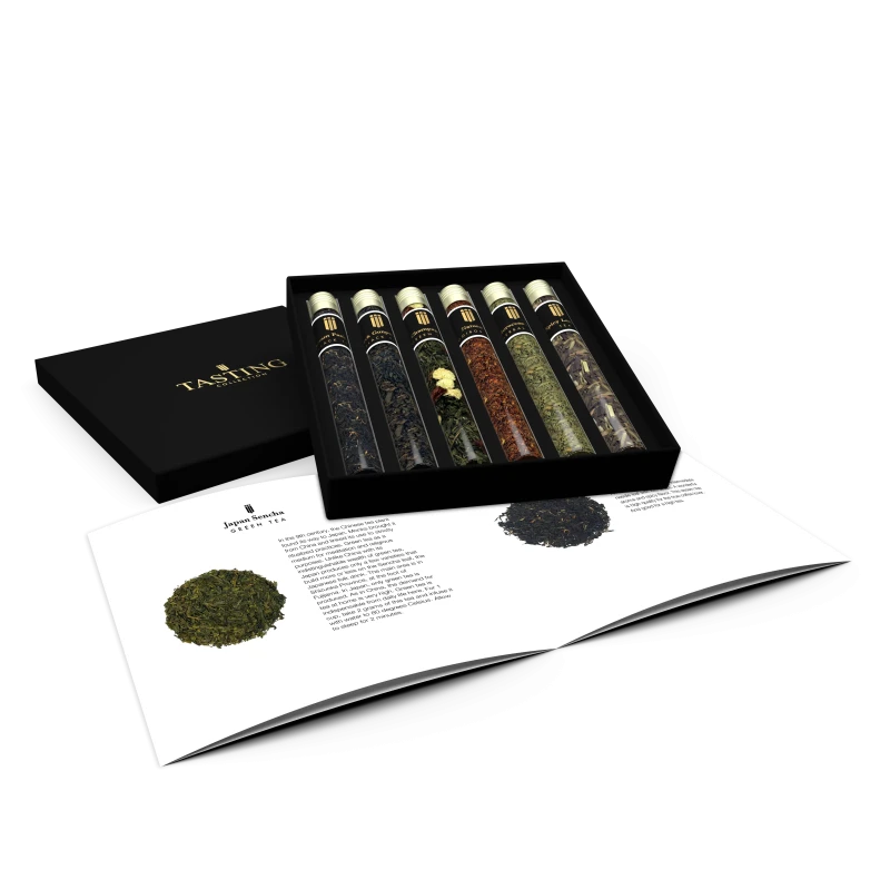 Thee Degustatie 6 Tubes Proeverij Cadeau Set in Geschenkdoos Box Thee Degustatie 6 Tubes Proeverij Cadeau Set in Geschenkdoos Box