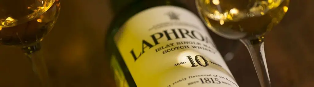 whisky bottle and glass
