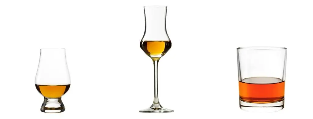 different kinds of whisky tasting glasses